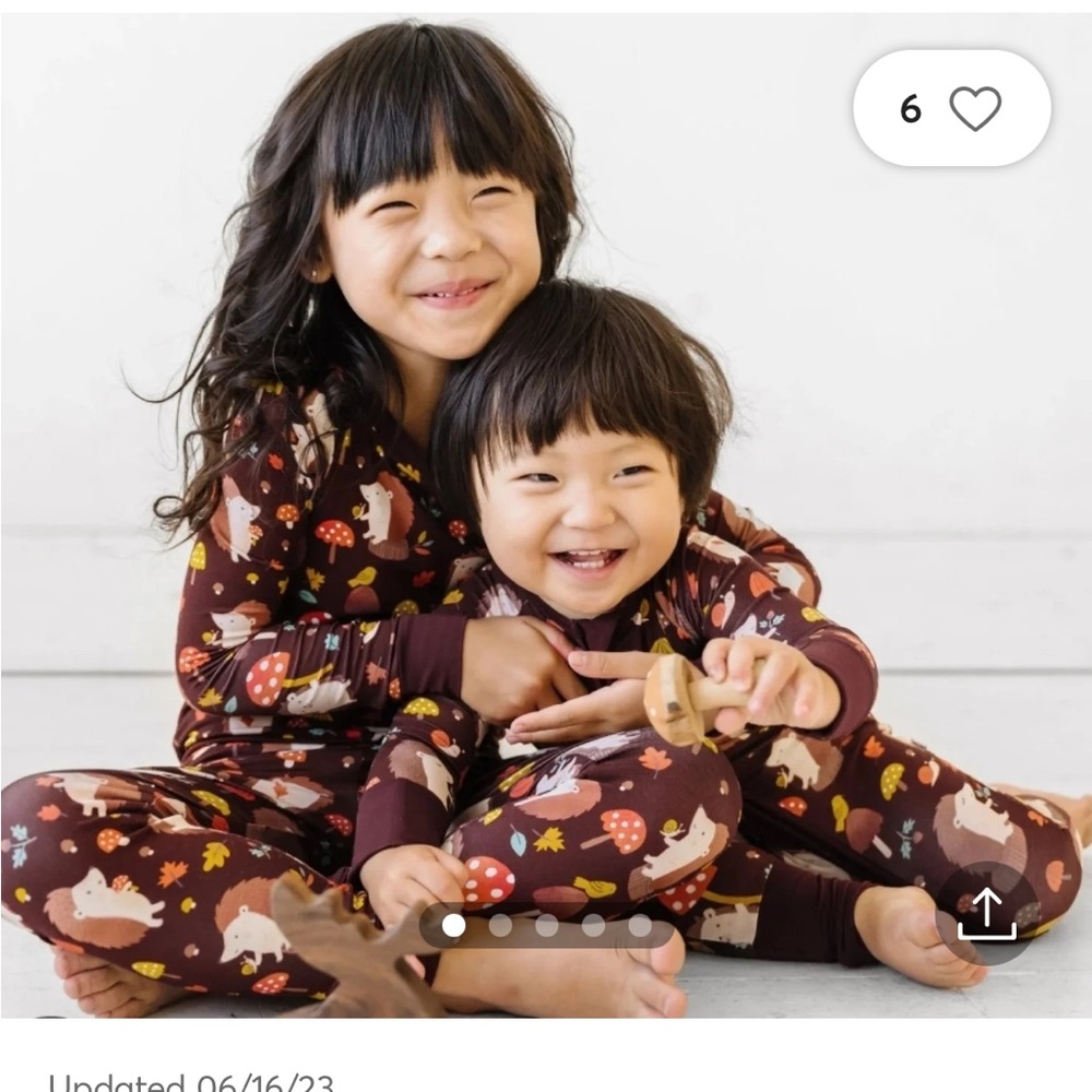 NWT Little Sleepies Happy Hedgehogs Bamboo Viscose Zippy 2T